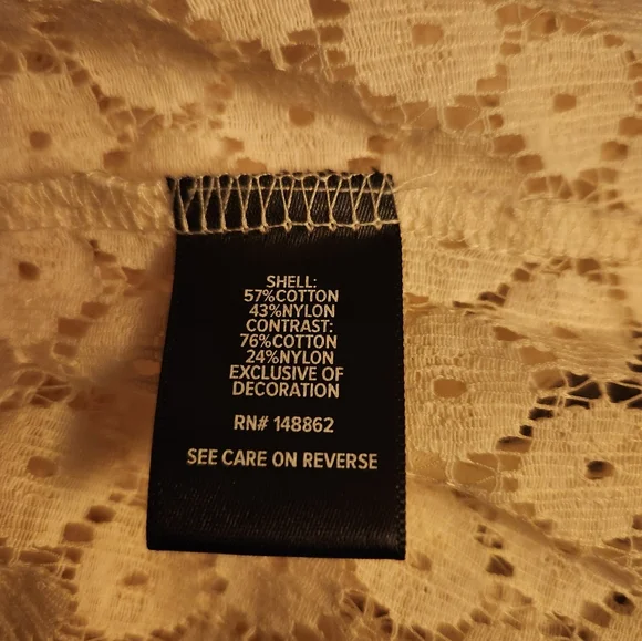 Torrid Cream Long Sleeve Lace Blouse Size 1 (1X) - Picture 8 of 9